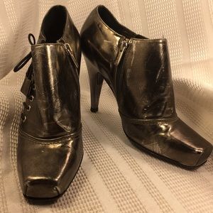 Claudia Ciuti Made in Italy metallic leather shoes